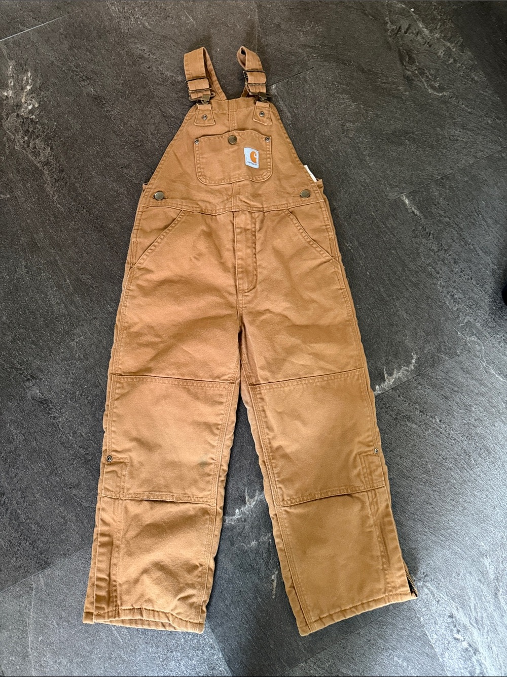 Carhartt Kids Tan Workwear Bib Overalls